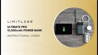 Ultimate Pro 15,000mAh Power Bank w/Wall Plug, Digital Display, Built-In Cables, & Wireless Charging