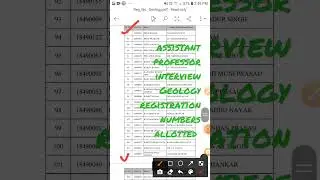 assistant professor interview (jpsc) subject; Geology Registration num allotted...