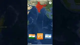 India VS Argentina (🇮🇳 🆚 🇦🇷) size comparison video #100kview #history #geography #World map #funk