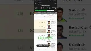 LAH vs PES Pakistan Super league Match dream11 Team prediction #dream11 #ytshorts