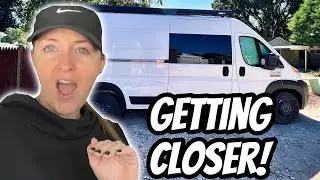Grey tank install, Shore power, Shower Plumbing and a storage bench! | Promaster Van build