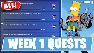 Как *ЛЕГКО* выполнить все задания первой недели | Fortnite x The Simpsons