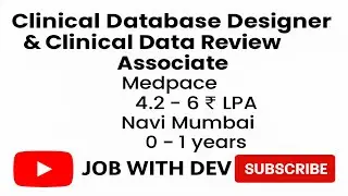 Medpace में नई वैकेंसी! |Clinical Database Designer & Clinical Data Review Associate |Job 2025 #job
