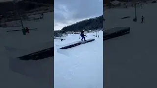 Run at afton alps terrain park #snowboarding #skiing