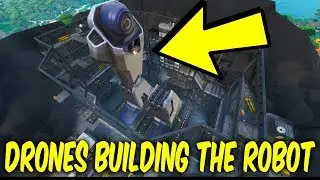 Fortnite map changes.Pressure Plant - GIANT ROBOT GETTING BUILT.BY DRONES!!!!