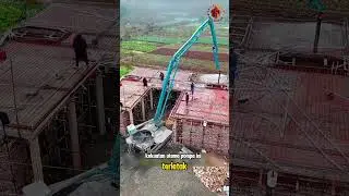 A Versatile Concrete Pump! Tracked Overhead Pumps Replace Heavy Trucks #uniquefacts #worldfacts