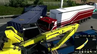 ETS2/TruckersMP highway chaos&hellip; until admin arrived 🚓