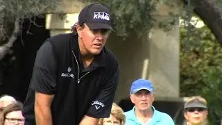 Phil Mickelson chips in to finish front nine at CareerBuilder Challenge