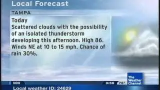IntelliStar Local Forecast - September 28, 2013 - 9:58am ET