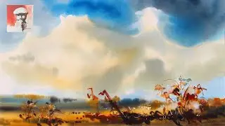 Semi Abstract Loose Watercolour Landscape Painting | Experimental Landscape in Watercolor
