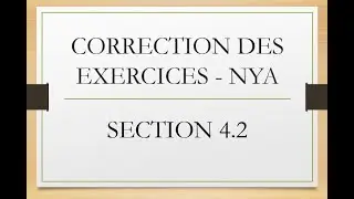 Corrections des exercices de 4.2 - Physique Mécanique