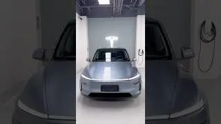 Tesla Model Y with new color  Glacier Blue