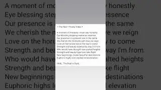 Poetic Soul!! #poetry #writer #listen #real #poem #shorts #poetrylovers #strength #beauty #realme