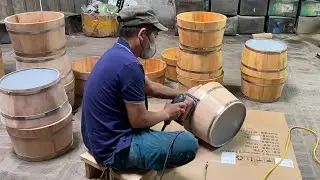 Process of Making Wooden Foot Bath | Inside the Oak Barrel and Bathtub Factory in Vietnam