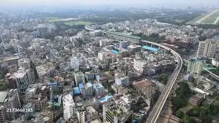 Dynamic Aerial Footage of Farmgate Metro Station &ndash; Dhaka&rsquo;s Urban Transit Hub