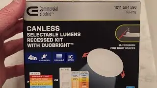 Install and review of a Commercial Electric 4in canless recessed light. 