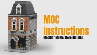 Modular Music Store Building | Lego Moc Instructions