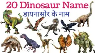 20 Dinosaur Name for kids in English & Hindi | Dinosaur Name for Nursery class kids |डाइनोसोर के नाम