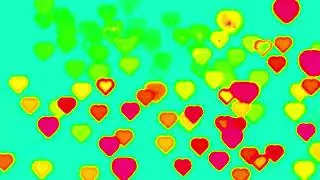 4K Falling Hearts Explosion of Neon Hyper Colors Copyright Free Stock Footage Free Download