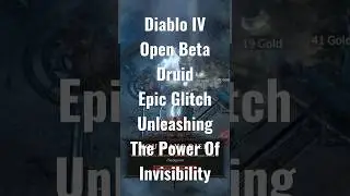 Diablo IV Open Beta - Epic Glitch! Unleashing the Power of Invisibility! - Druid - Shorts