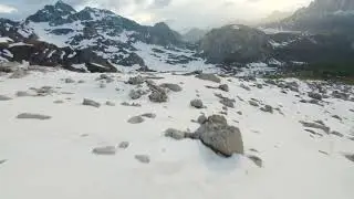 Drone Freestyle Mountain Landscape With Snow   Free Stock Footage   Creative Common Video