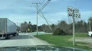 Driving through Poland Springs Maine
