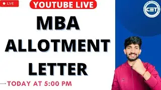MBA ALLOTMENT LETTER  | Cap Round 1 Cutoffs
