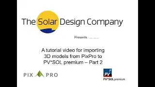 PixPro PVSOL Tutorial Part Two