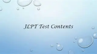 JLPT exam contents with examples - Detailed