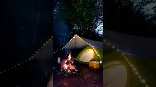 Fire in Rain Camping is Always A Need 😁🌧️#shorts #raincamping #asmrcamping #asmrcamping
