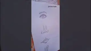 Eye nose lips ear tutorial short #tutorials #art #sketch #drawing #draw #shorts #viral #viralshorts