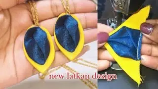Very unique and new latkan design / making fabric latkan design / stylish neck design//