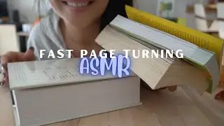 ASMR | EXTREME aggressive fast page turning and hand motions | some soft licking, page squeezing 📚