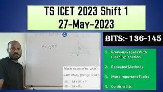 TS ICET 2023 Shift 1 (27-May-2023) Bits 136-145