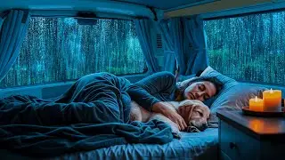 Soothing Rain in Car at Night 🌙 Gentle Raindrops for Deep Sleep and Total Calm