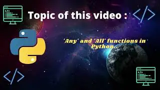 Any and All Functions in Python..
