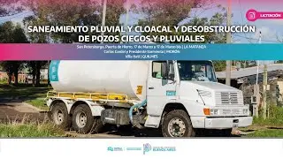 Licitación pública |💧Saneamiento pluvial y cloacal y desobstrucción de pozos ciegos y pluviales