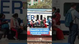 Beautiful AC EMU LOCAL arrival at Sodpur | Ranaghat Sealdah Galloping AC Local