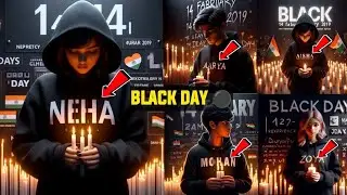 Black Day 14 Feb Photo Editing | 3D Ai Name Photo Editing