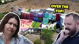 British Family React! MOST OVER THE TOP Celebrity Homes!