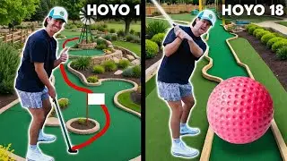 ¡Mi pelota de minigolf crece cada vez que meto un hoyo en uno!