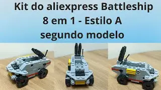 Blocos de montar do kit 8em1 Battleship aliexpress - Modelo A2 Ve&iacute;culo antia&eacute;reo