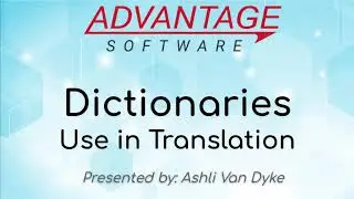 Dictionaries: Use in Translation