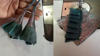 Blouse back latkan design /latkan banane ka tarika/ how to make thread hangings for dress 