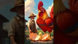 The Giant Rooster&rsquo;s Golden Surprise! 🐓✨ A Magical Farmer&rsquo;s Tale 🚜#GiantRooster#MagicalFarm#GoldenEgg