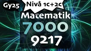 Matematik 7000 Niv&aring; 1c+2c 9217 matte 2c gy25