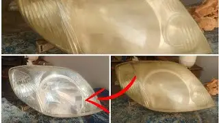 Toyota Japanese Old Model Headlight Restoration | Professional Cleaning, Polishing & Repair Tutorial