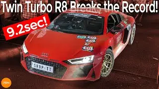 Twin Turbo Audi R8 sets a national record! (9.2 SECOND 1/4 MILE 🤯) | TDH Vlogs