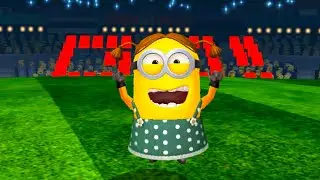 Girl Minion and Mini Soccer Balls Prop in Despicable Me Minion rush Old version lvl 336