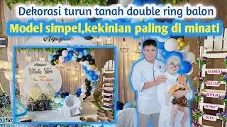 Dekorasi tedak siten dan aqiqah double ring balon karakter gunungan/wayangan